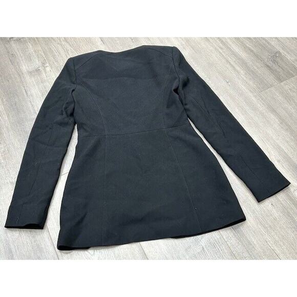 NWT Elie Tahari Womens Zip Front Blazer Jacket Long Sleeve Career Black Size 0 - Picture 2 of 10
